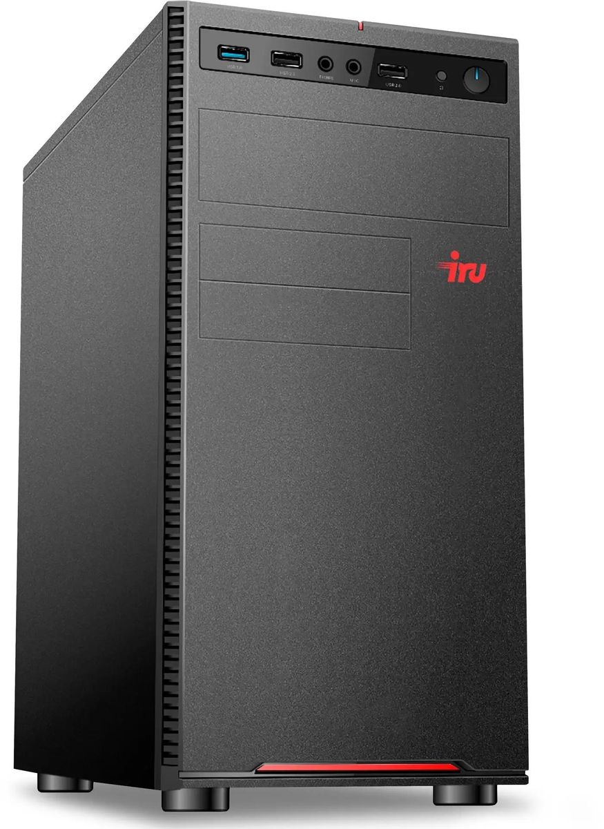 Компьютер iRU Home 310H6SE,  Intel Core i3 12100,  DDR4 16ГБ, 1ТБ(SSD),  Intel UHD Graphics 730,  FreeDOS,  черный [1994647]